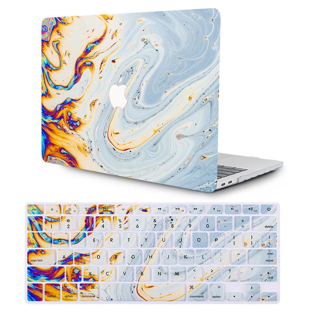Liquid Marble Shell+Keyboard Cover For Macbook M3 Air 15 13 Pro 16 14 11 12 inch