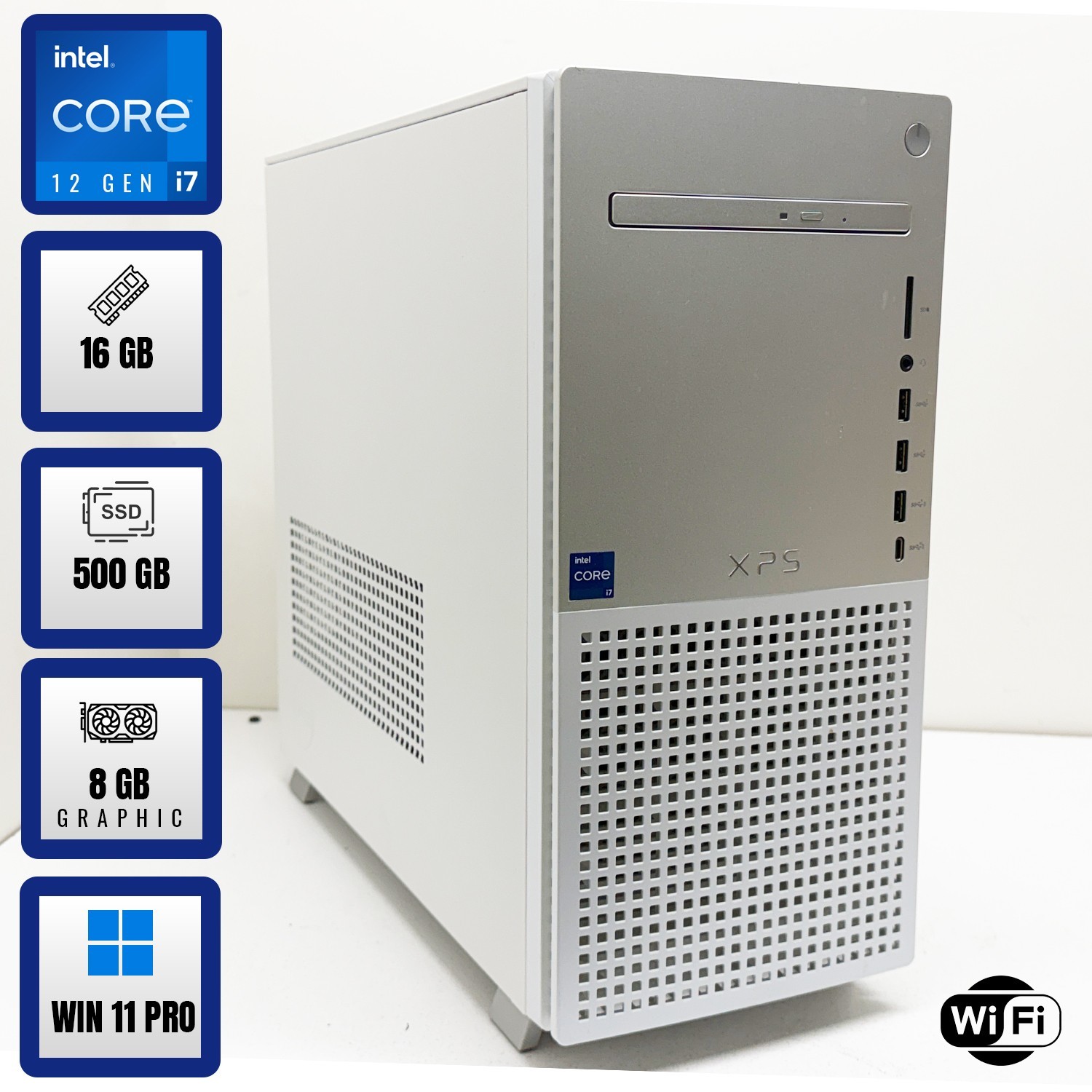 Dell XPS 8950 Desktop i7-12th Gen 16 GB Ram, 8 GB Graphic, WiFi, Win 11