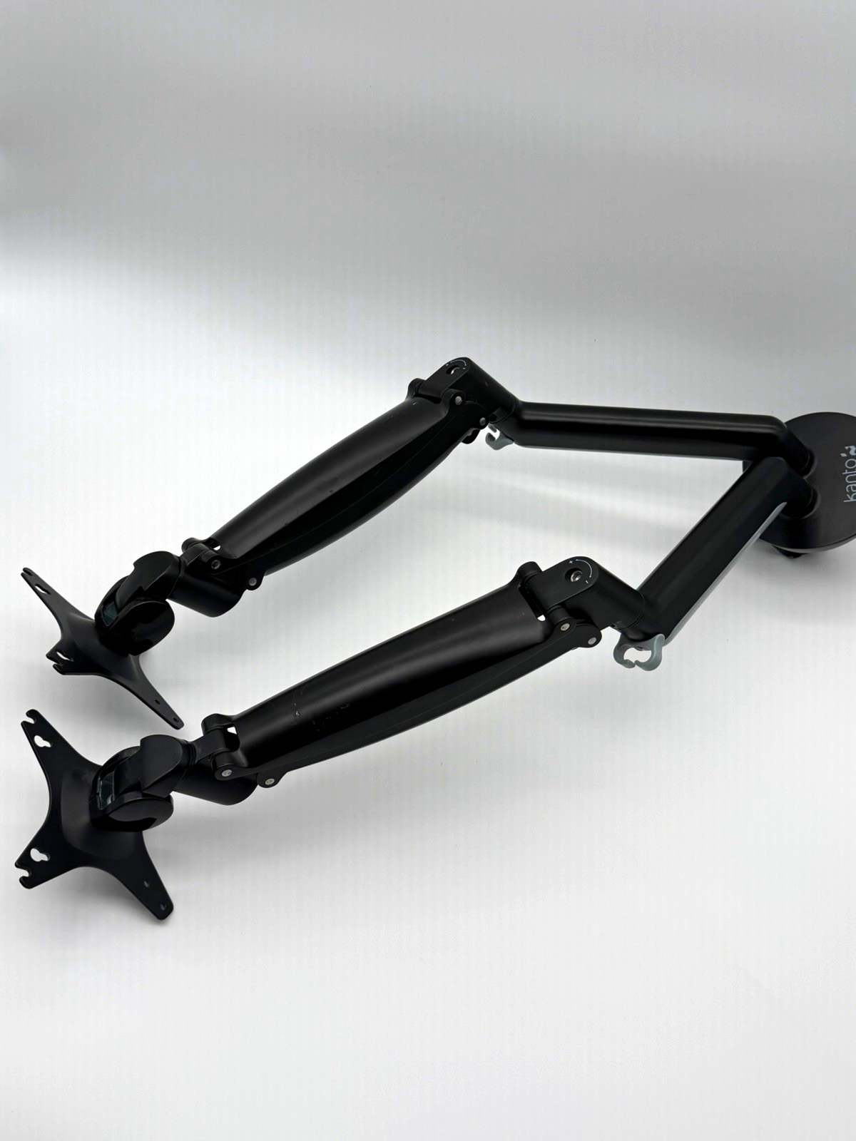 Kanto Dual Monitor Desk Mount Arm, Adjustable Tilt/Rotate, 75x75 100x100 Black