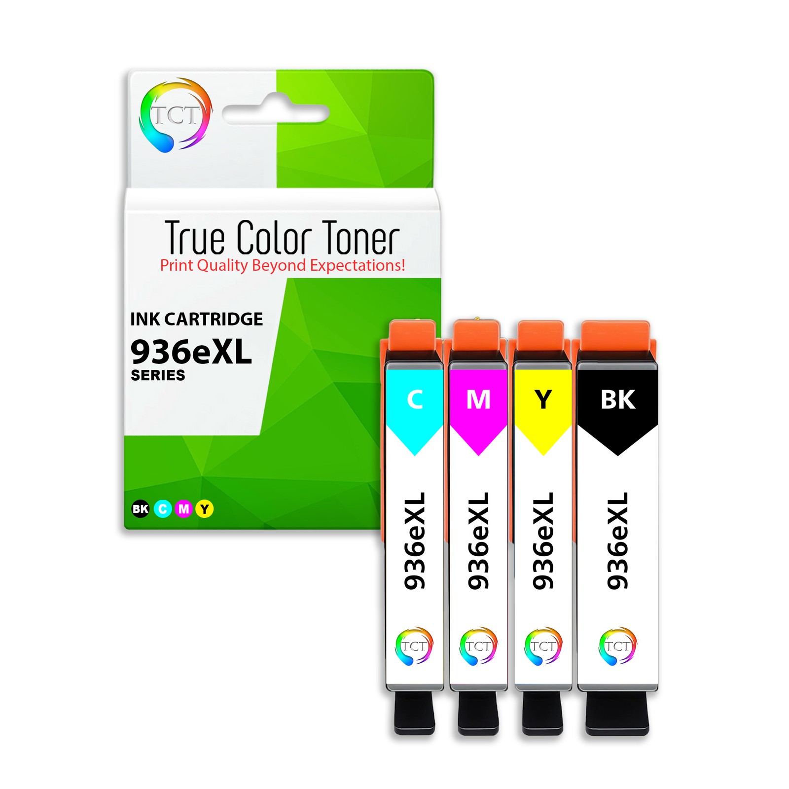 4PK TCT Premium 936XL B C Y M for Compatible HP OfficeJet 9110 Ink Cartridge