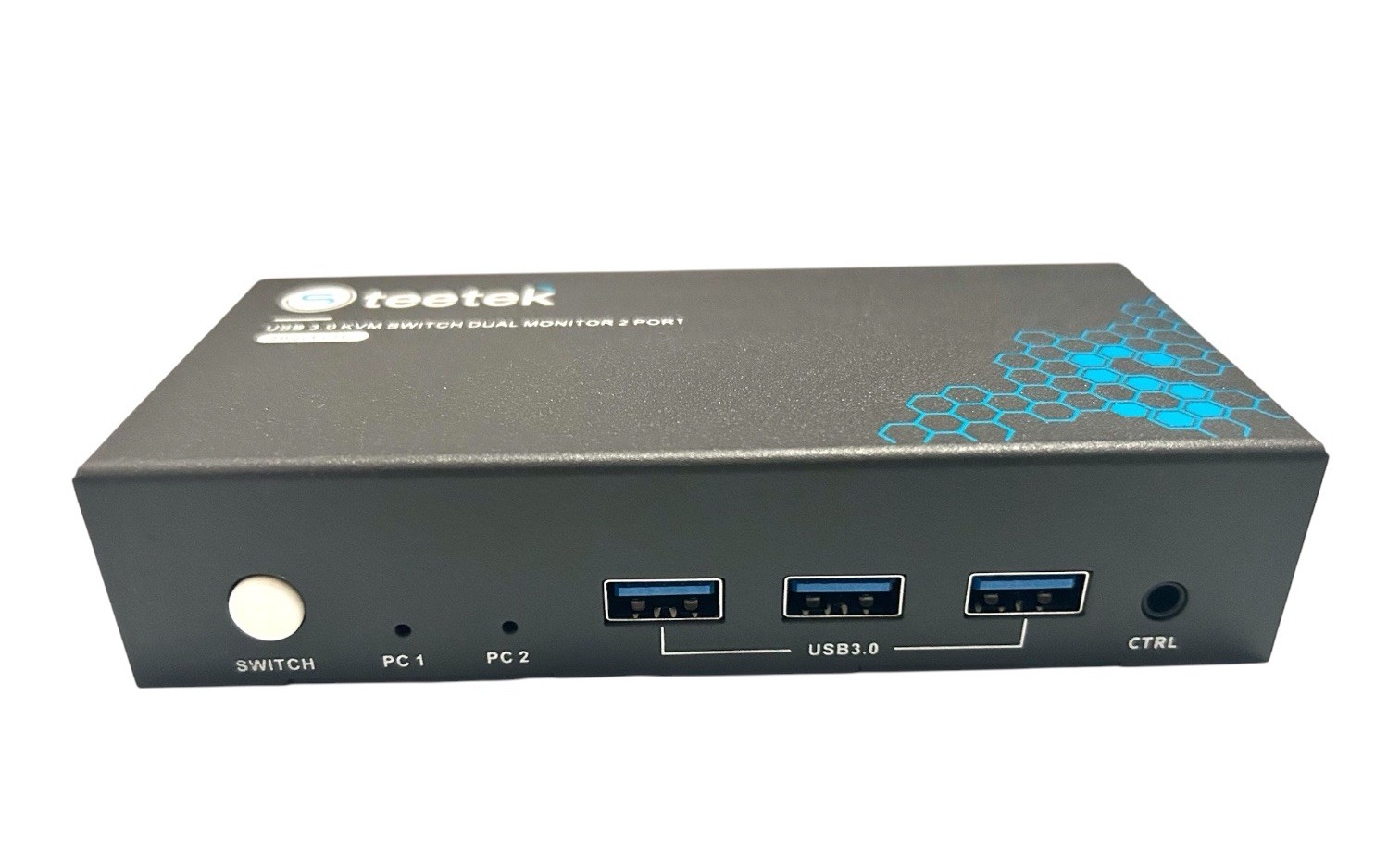 Teetek -Dual Monitor KVM Switch 2 Port ( USB 3.0 / 4k @ 60Hz )