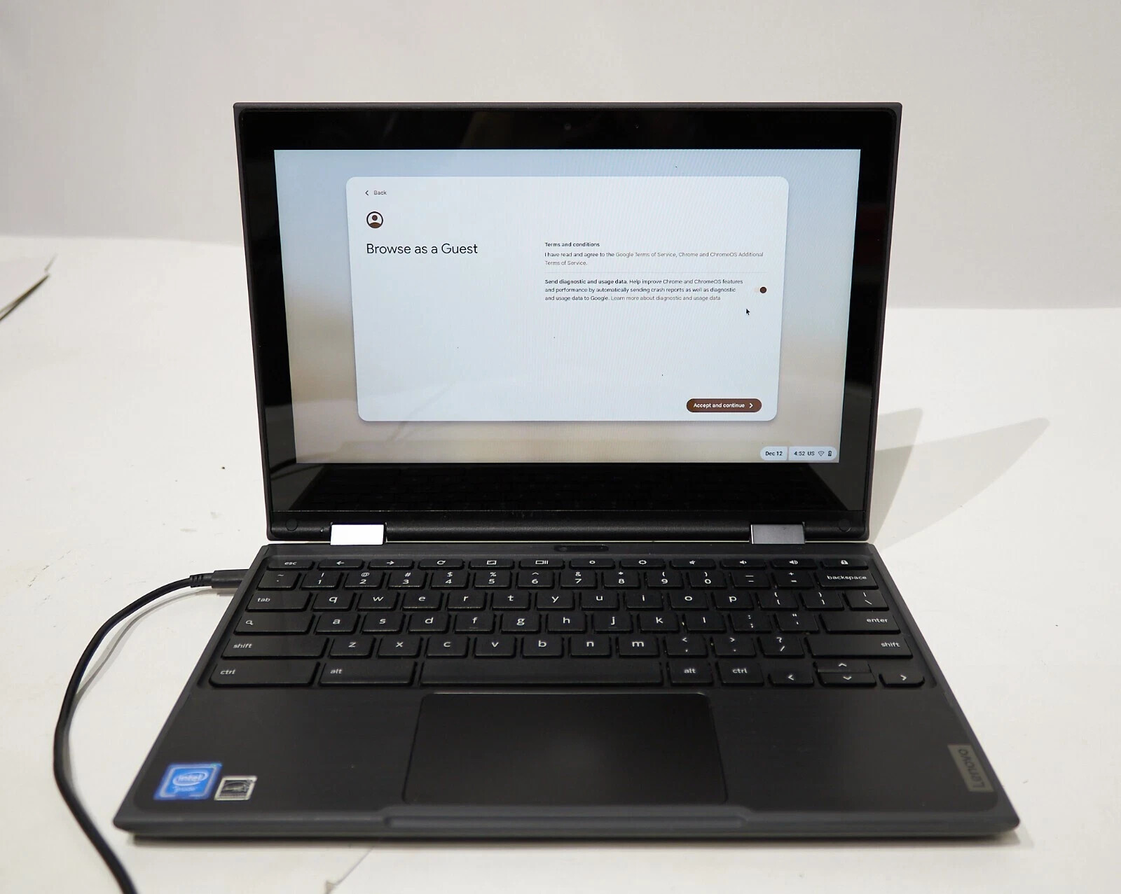 Lenovo 500e 2nd Gen 11.6" Touch Chromebook 81MC0000US Cel 1.1GHz 4GB/32GB -good