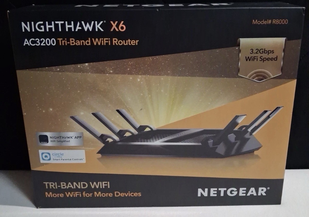 Netgear Nighthawk X6 AC3200 Tri-Band Wifi Gaming Router R8000