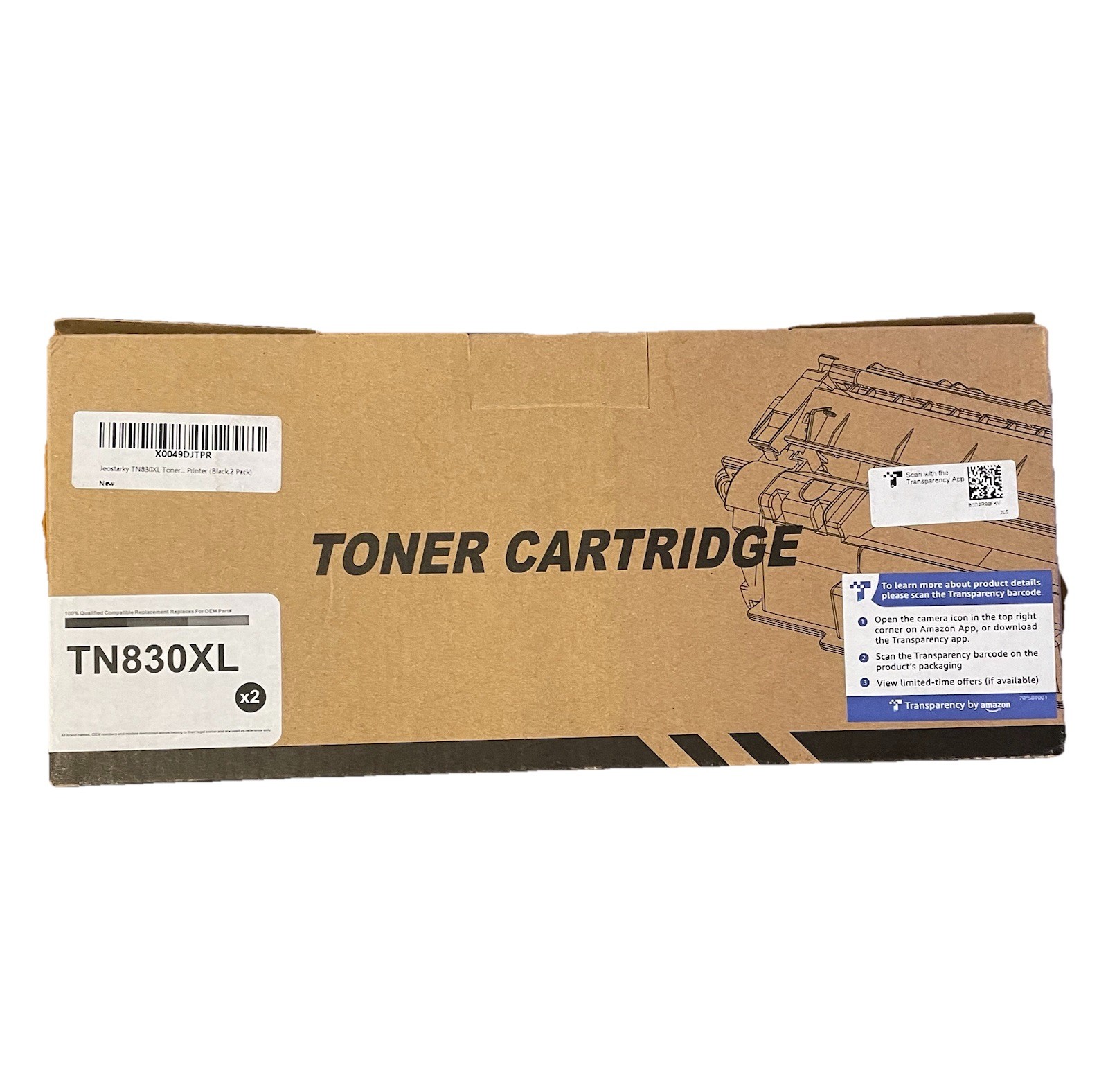 2pk TN830XL Toner Cartridge For Brother TN830 XL DCP-L2647DW HL-L2405W L2460DW
