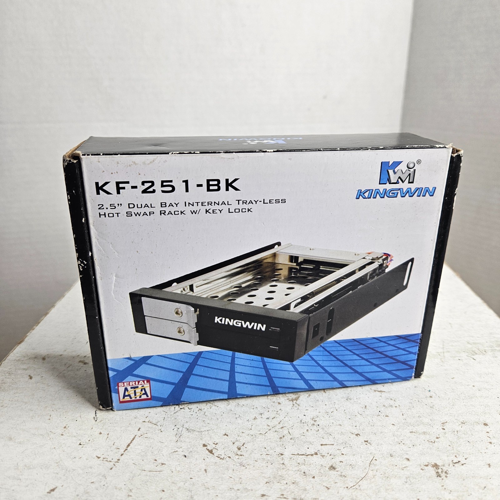 KINGWIN: KF-251-BK 2.5" Dual Bay Internal Tray-Less SATA Hot Swap Rack