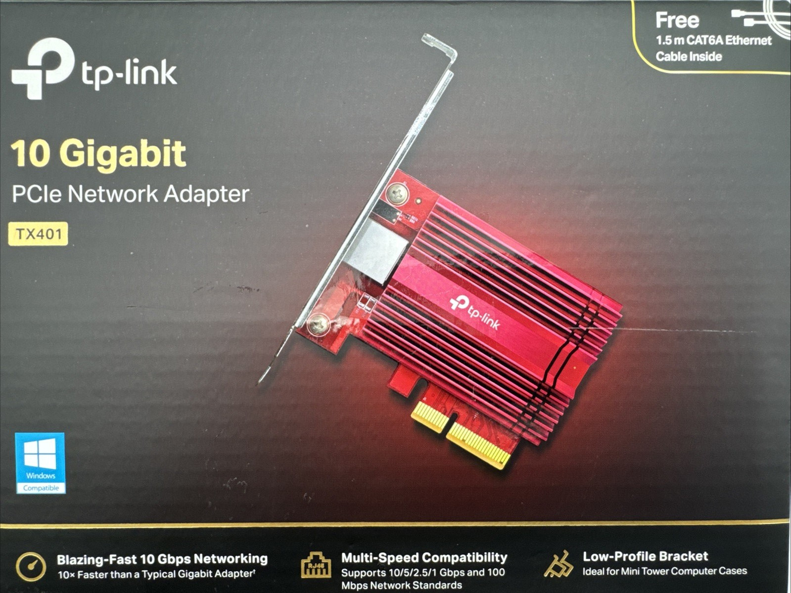 TP-LINK | TX401 | 10 Gigabit PCIe Network Adapter | Red