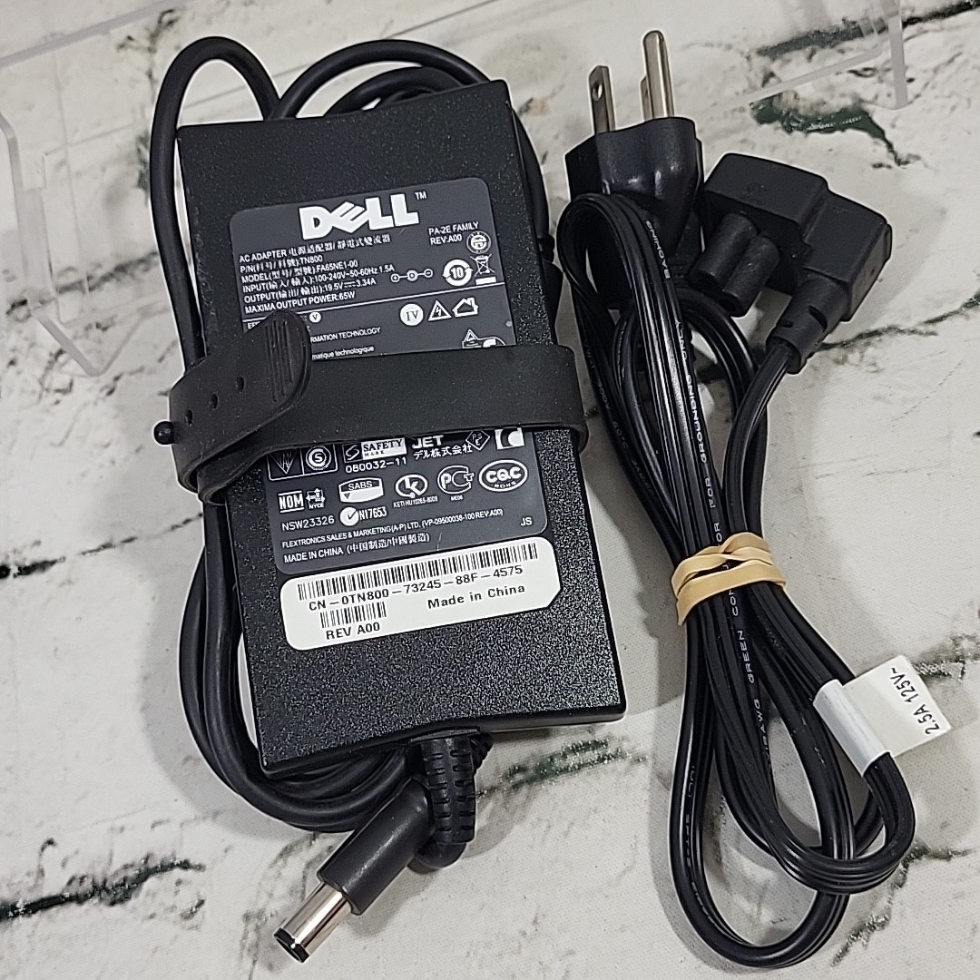 OEM Dell Laptop Charger Power Cord AC Adapter Model FA65NE1-00