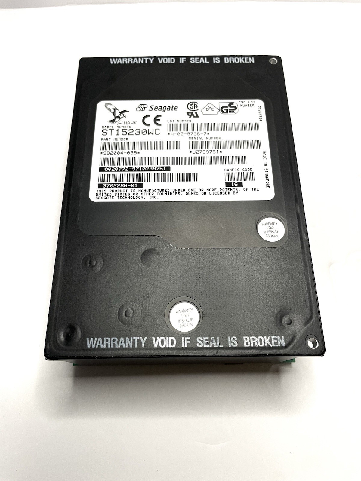 Seagate HAWk ST15230WC 9B2004-042 4.2GB  3.5"  80 Pin SCSI  HDD (UNTESTED)