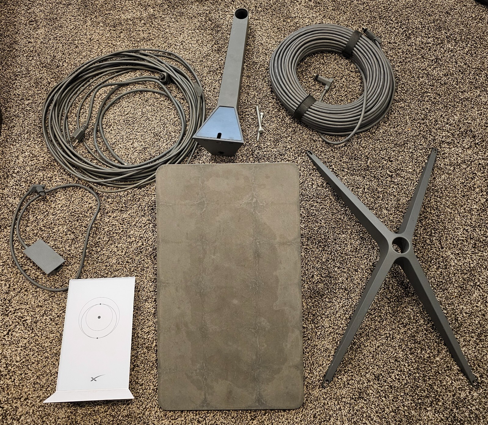 Starlink V2 Satellite Kit, 75ft & 150ft cable, Ethernet adapter, Long wall mount
