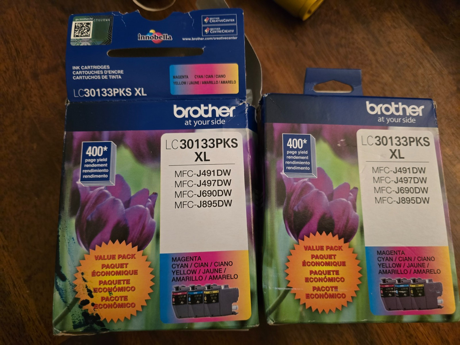 Set of 6 NEW Brother Genuine LC30133PKS XL Color Ink Cartridges  OEM Exp 2028
