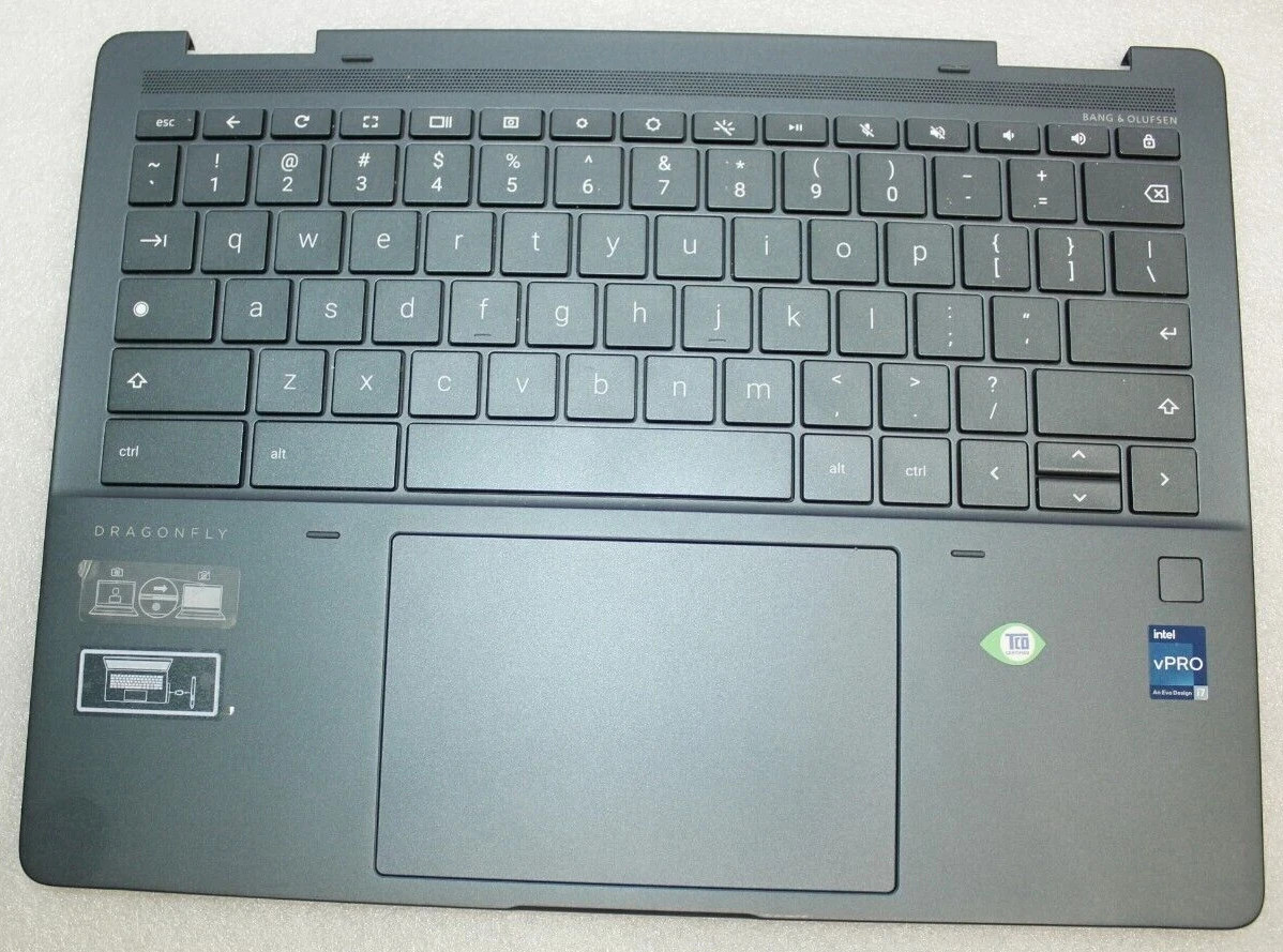 Genuine HP Elite Dragonfliy Chromebook Palmrest with Keyboard 4F0GRTATP00