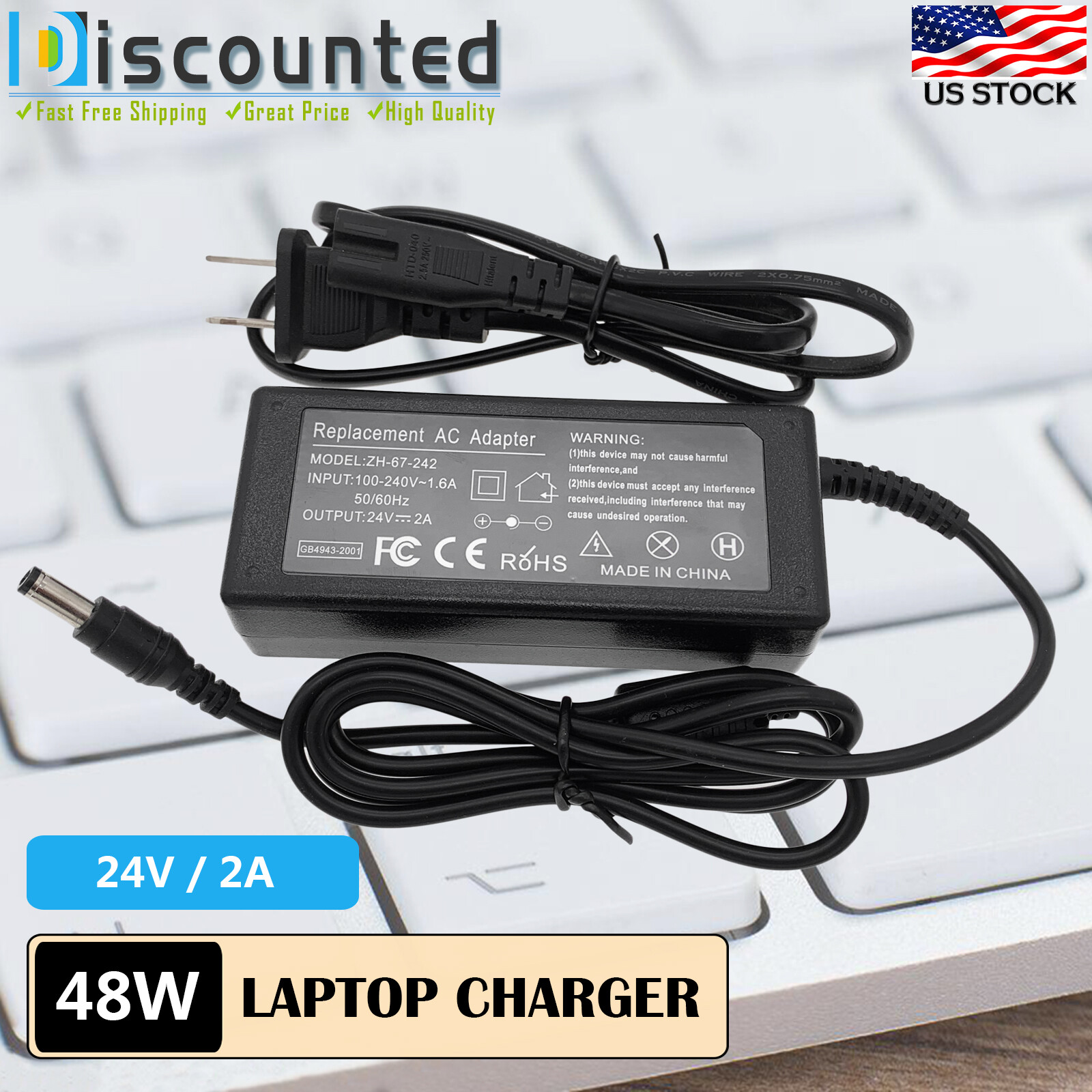 24V DC Adapter Charger For Logitech G29 G920 APD DA-42H24 Power Supply Cord PSU