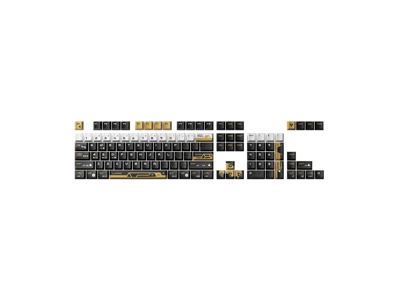 KEYTOK Keycaps Five-Side Dye-Sub PBT 115 Keys, Cherry Profile Minimalist Keycaps