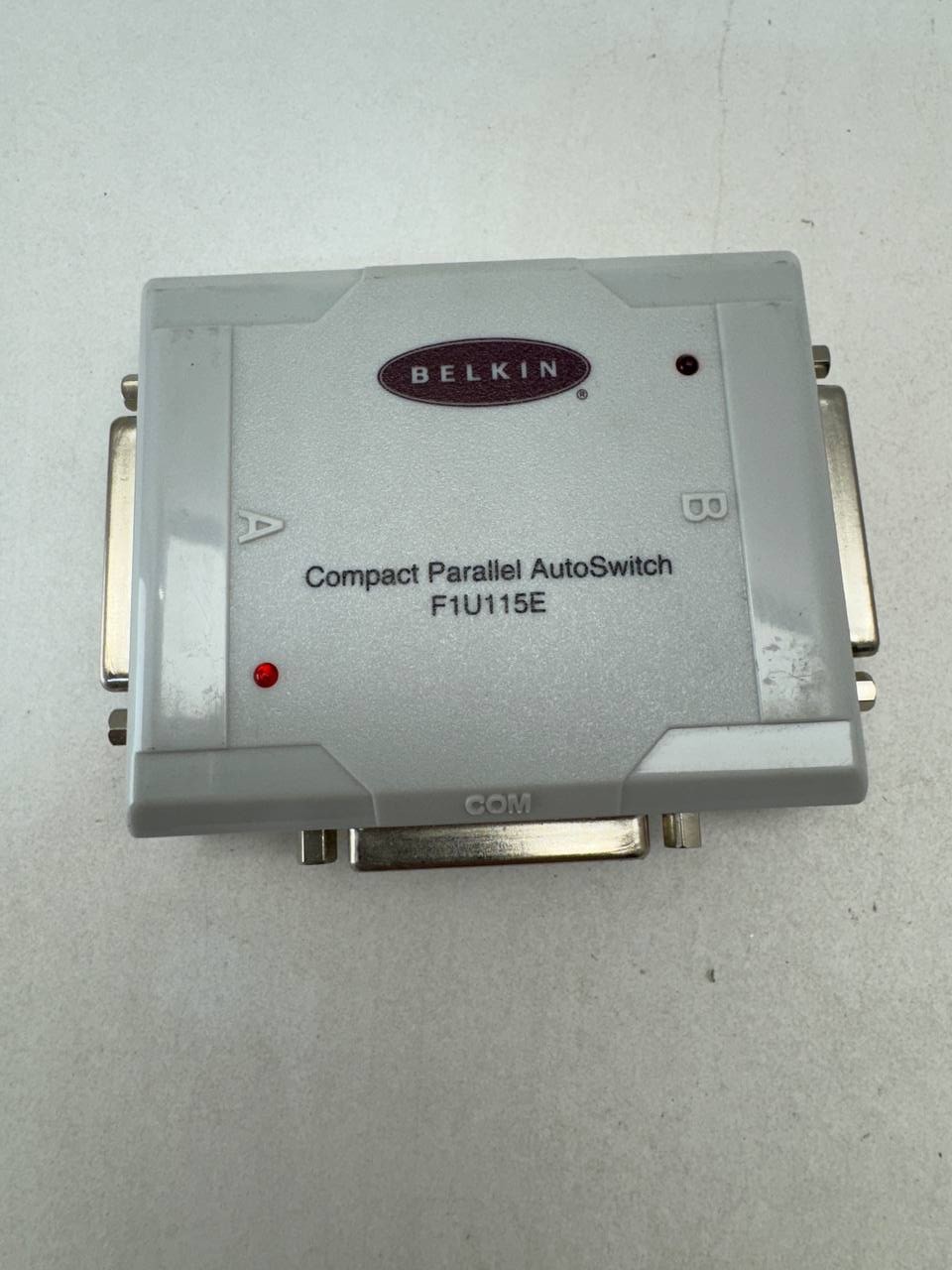 Belkin F1U115E Compact Parallel AutoSwitch DB25 2-Way Printer Switch Box Vintage
