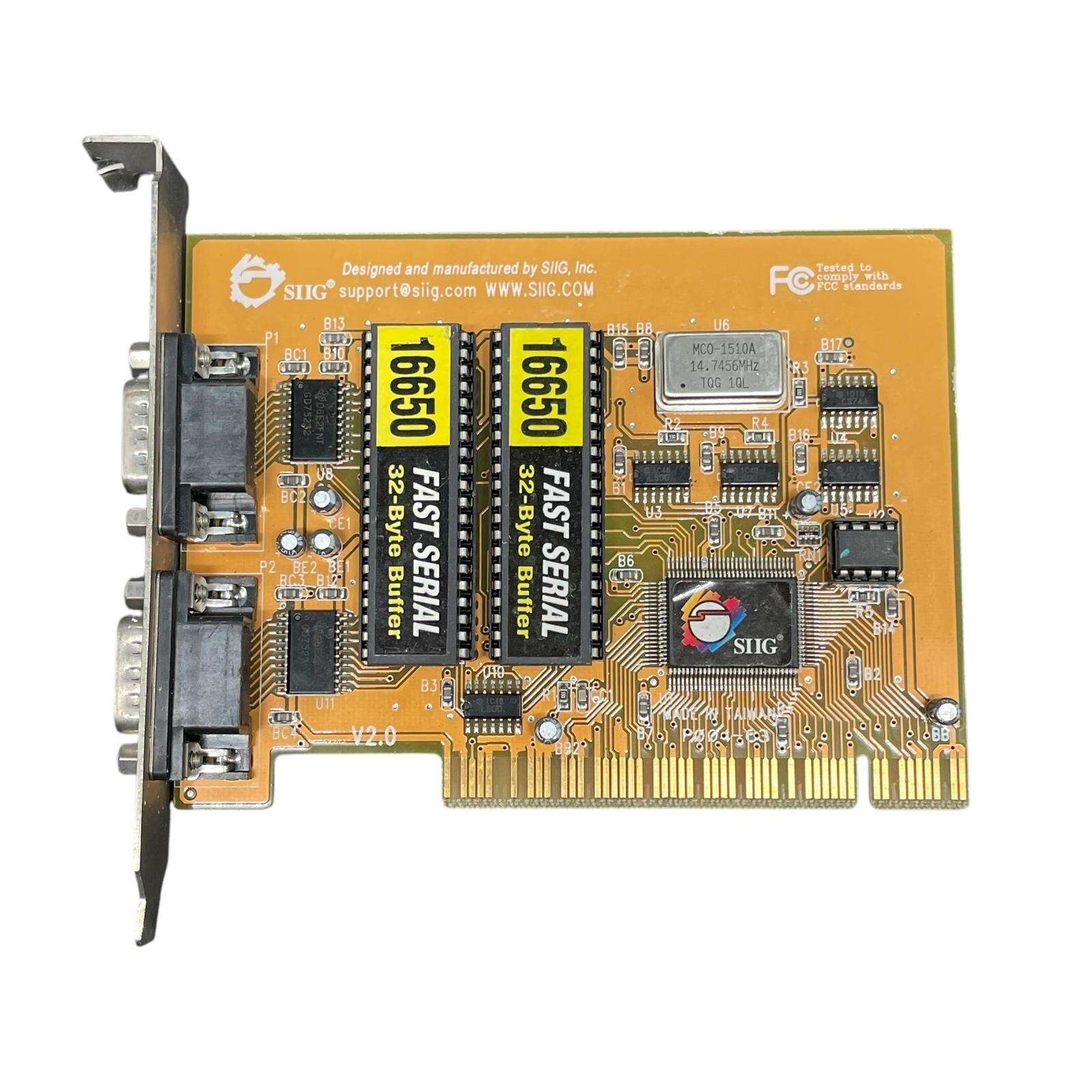 Siig JJ-P20212-B6 Cyber Serial Dual Port Plus Rohs PCI High Speed Fast Serial