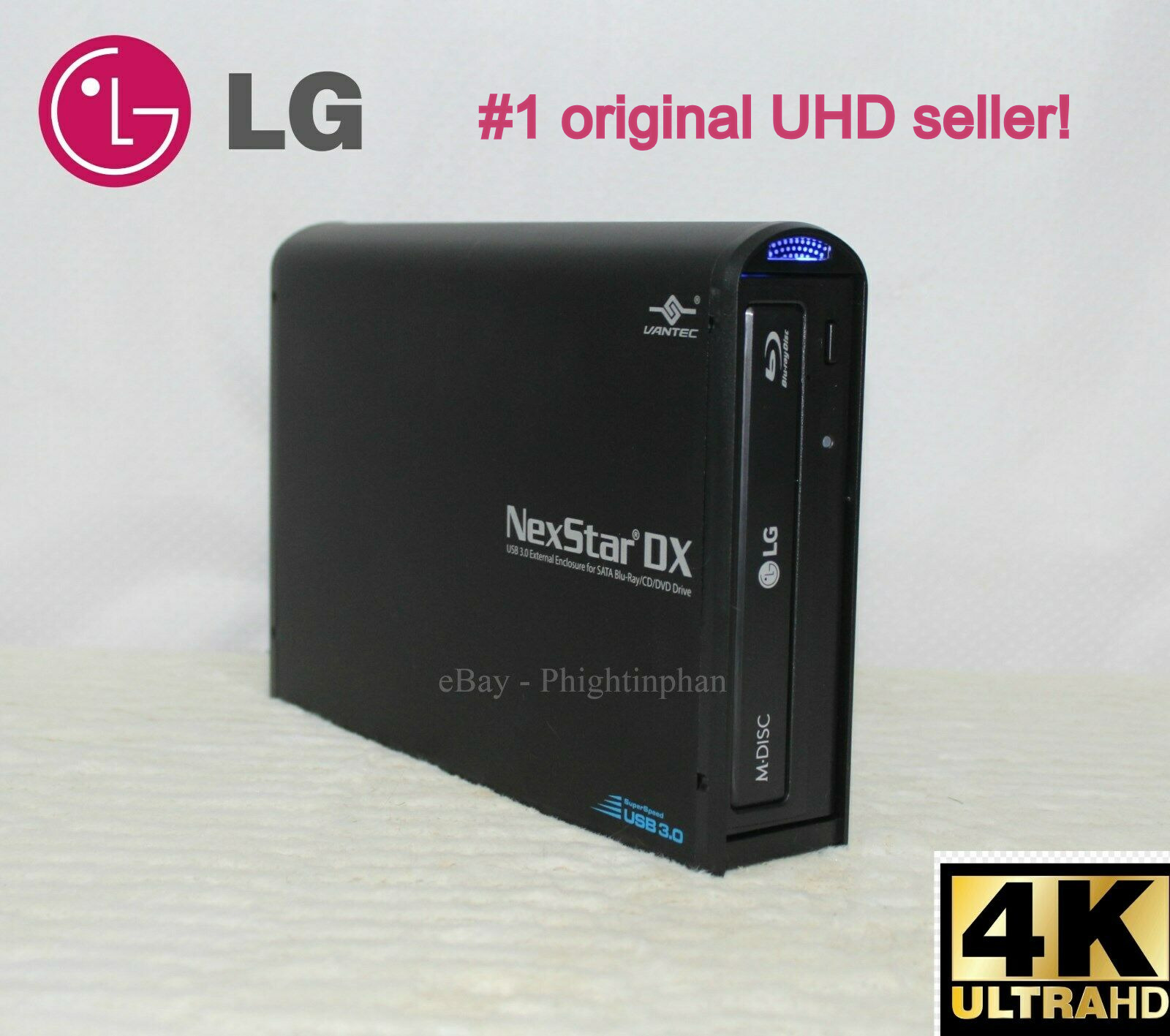 NEW External LG WH16NS40 Blu-ray drive firmware 1.02 4K, Ultra HD, UHD Friendly