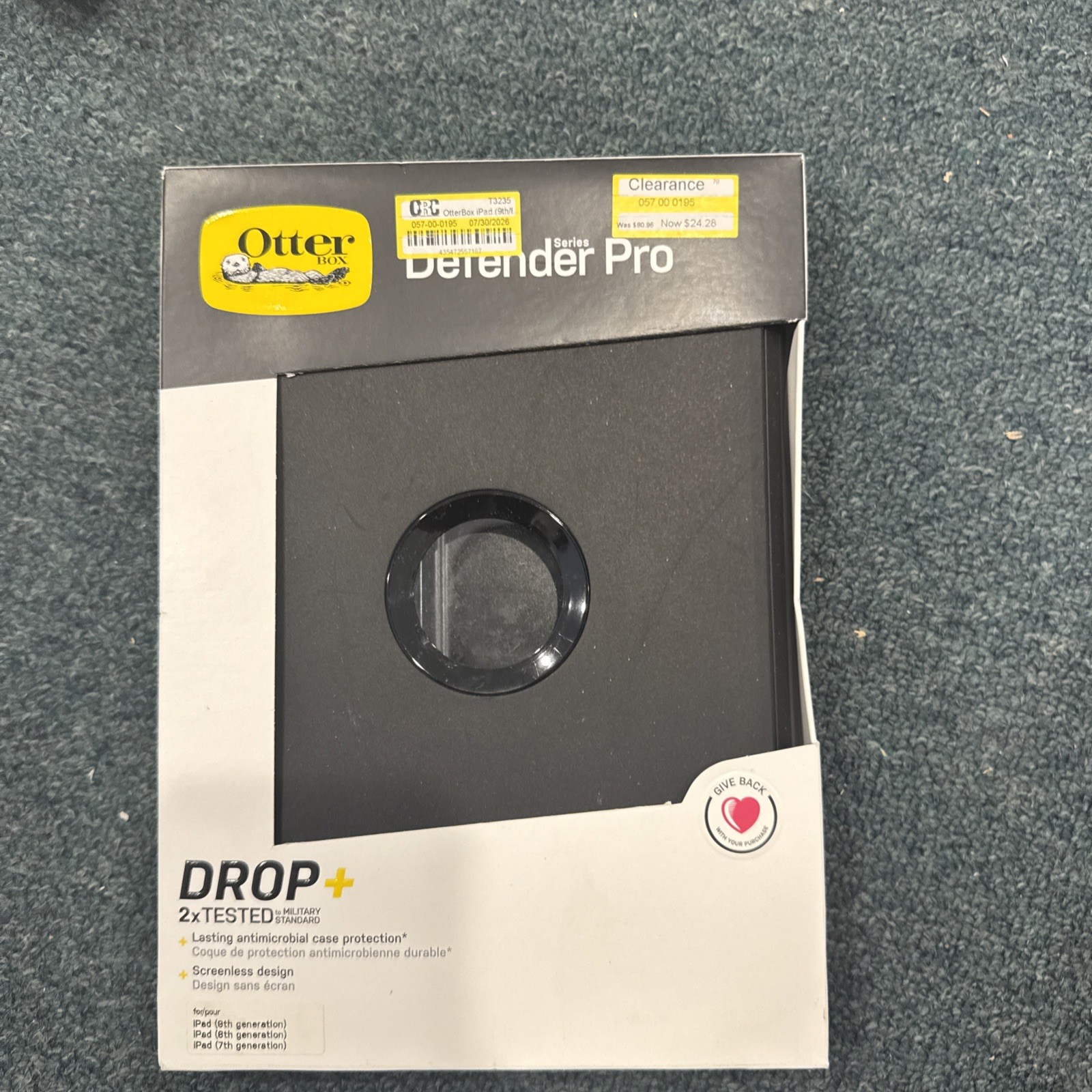 OtterBox iPad (9th/8th/7th gen) Defender Series Pro Case - Black