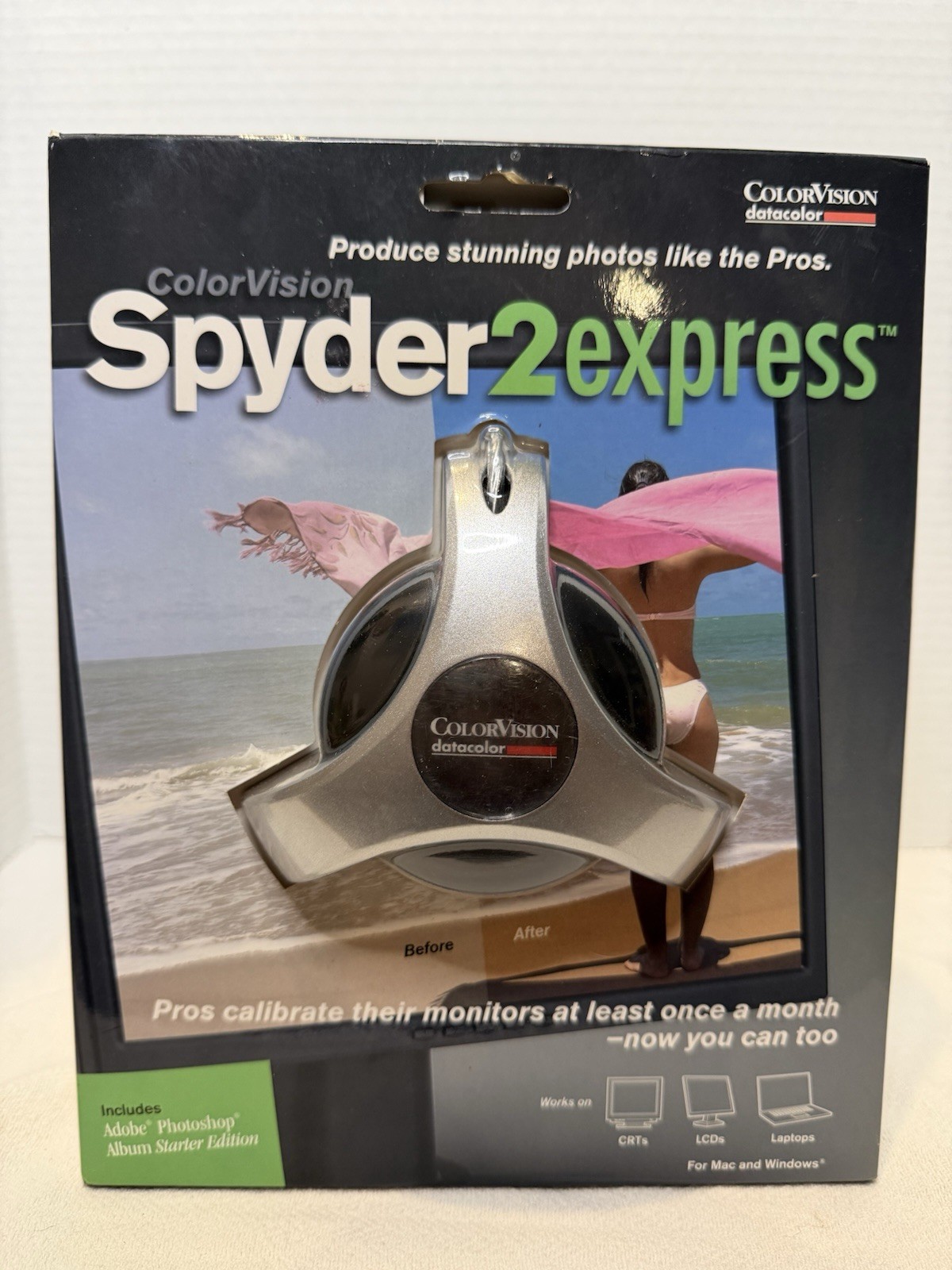 ColorVision Spyder2express USB Monitor Calibration Colorimeter w/ Box