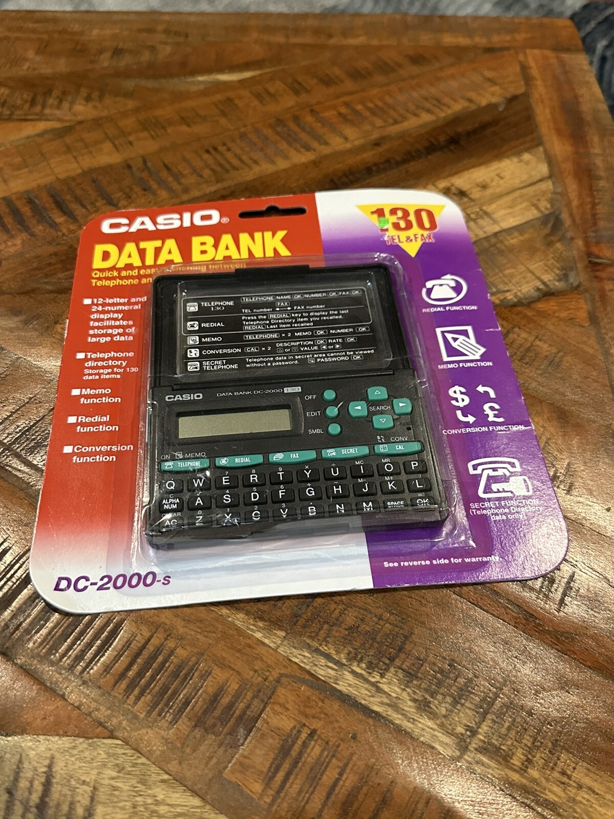 Vintage Casio Data Bank DC-2000 130 Personal Organiser Phone Book Calculator New