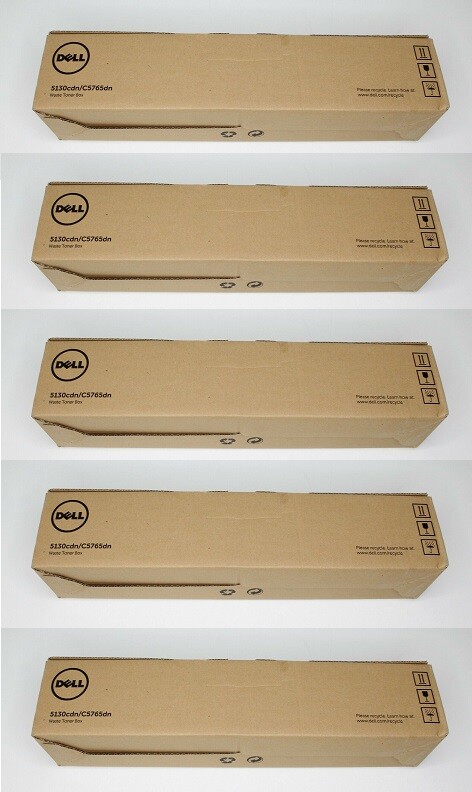5 New Genuine Factory Sealed Dell Waste Toner Containers U162NG
