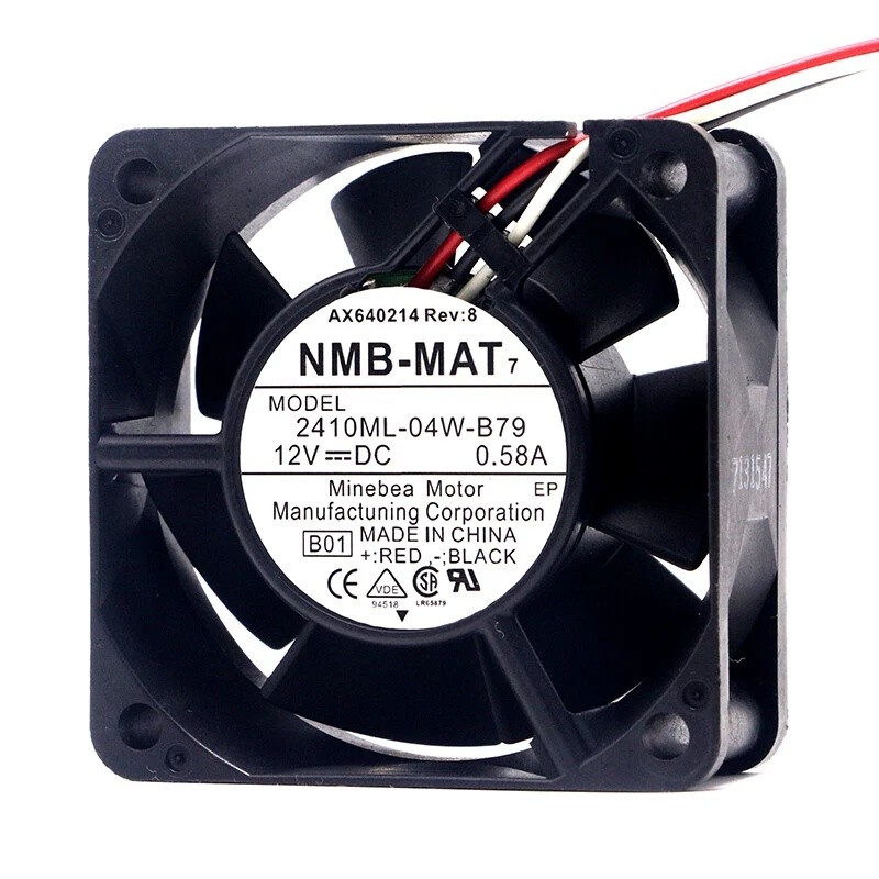 NMB-MAT 2410ML-04W-B79 6025 12V 0.58A 3-wire Power Module Cooling Fan Fast Ship