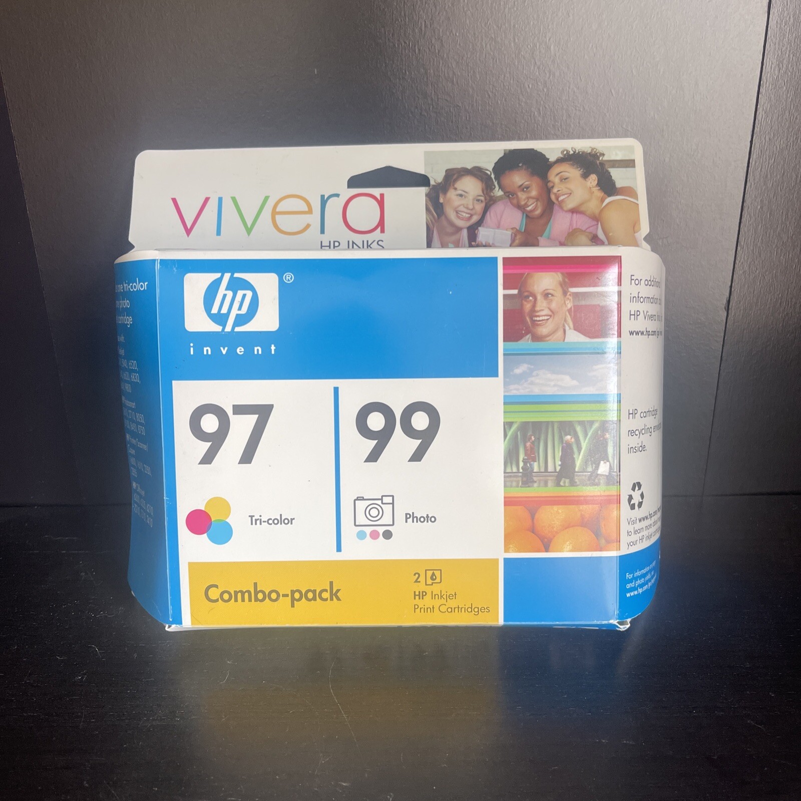 Genuine HP 99 Photo & 97 Tri-Color Ink Cartridge Combo Pack