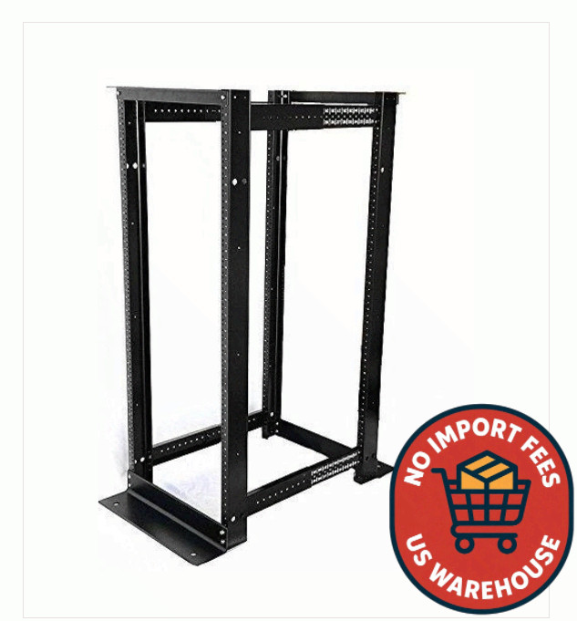 Raising Electronics 22U 4 Post Open Frame Server Rack 19" Adjustable Depth