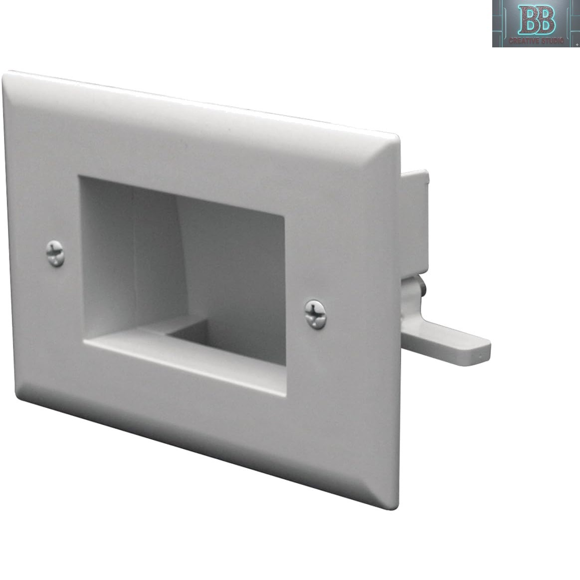 DataComm Low Profile Wall Plate Cable Pass Through for Neat Entertainment Areas