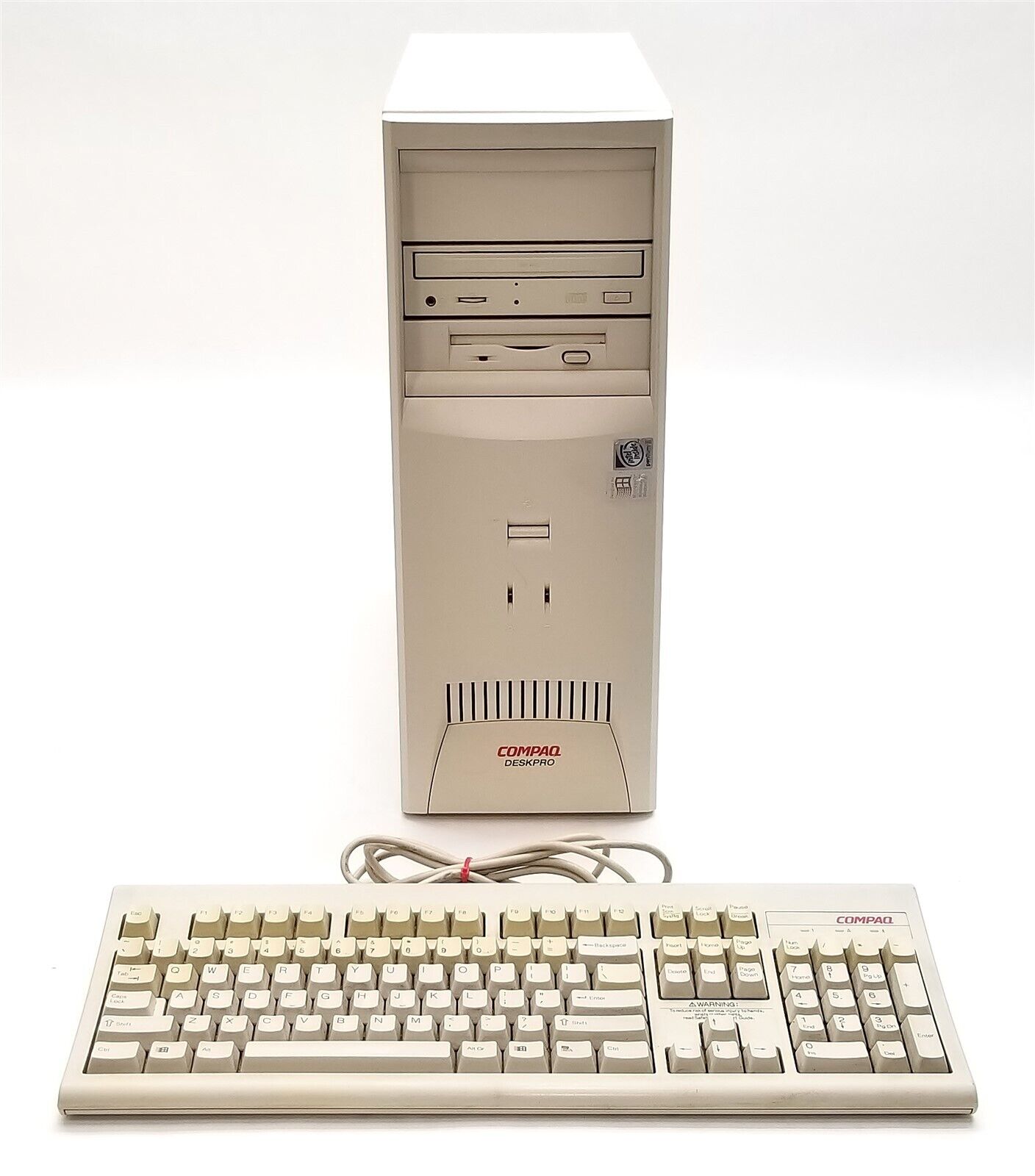 Vintage Compaq Deskpro PD1000 Pentium II 350MHz 96MB NO/HD MATROX G2+ w/Keyboard