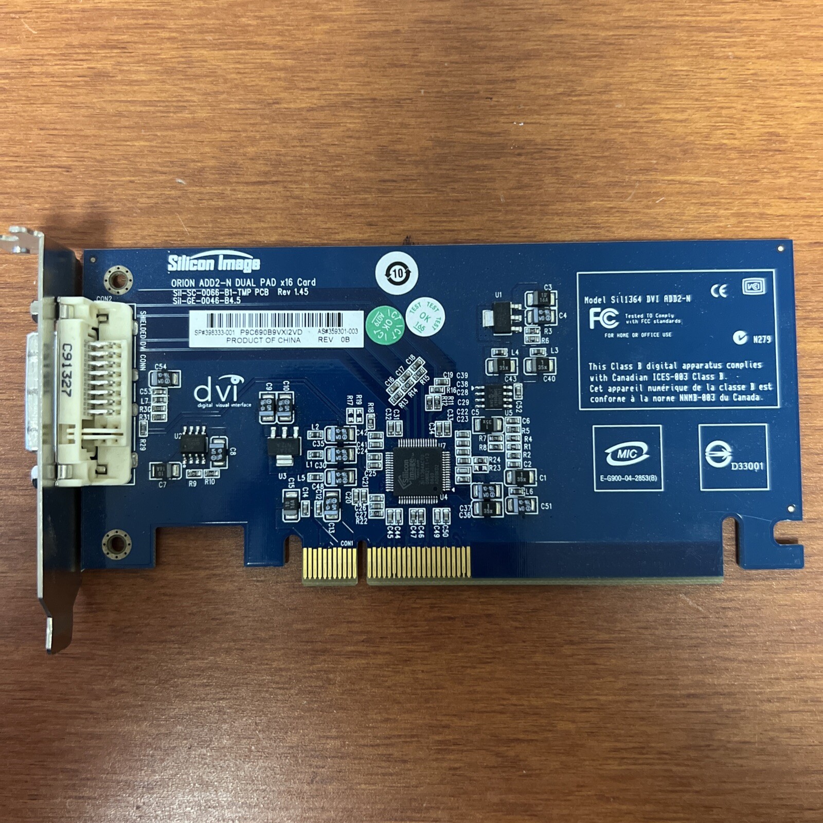 Silicon Image ORION ADD2-N DVI Addon Card Low Profile Sil1364ADD2-N