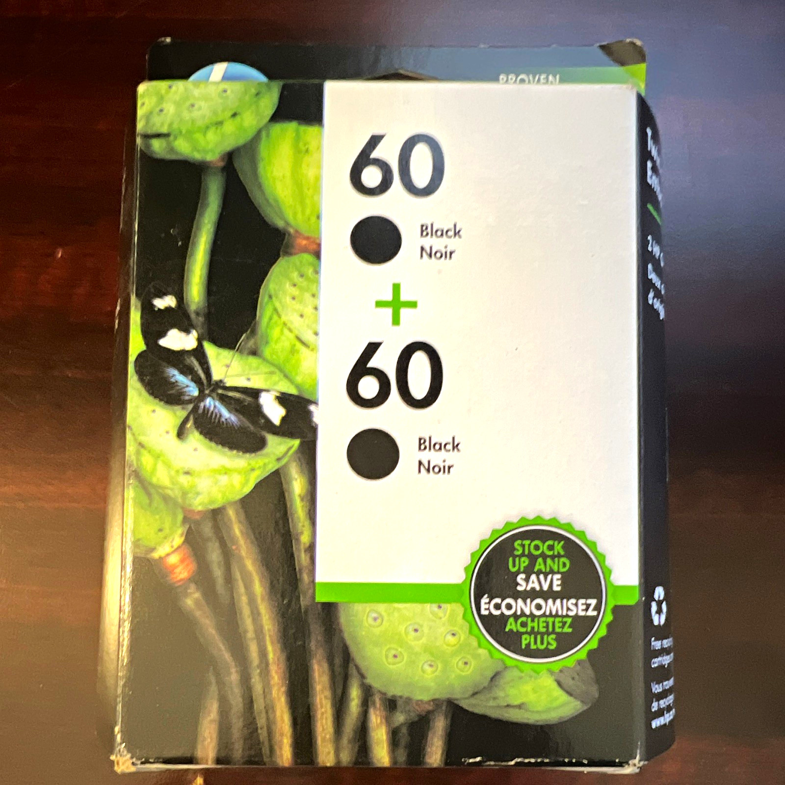 HP 60 Genuine Original Black Inkjet Ink Cartridges 2-Pack Twin Pack
