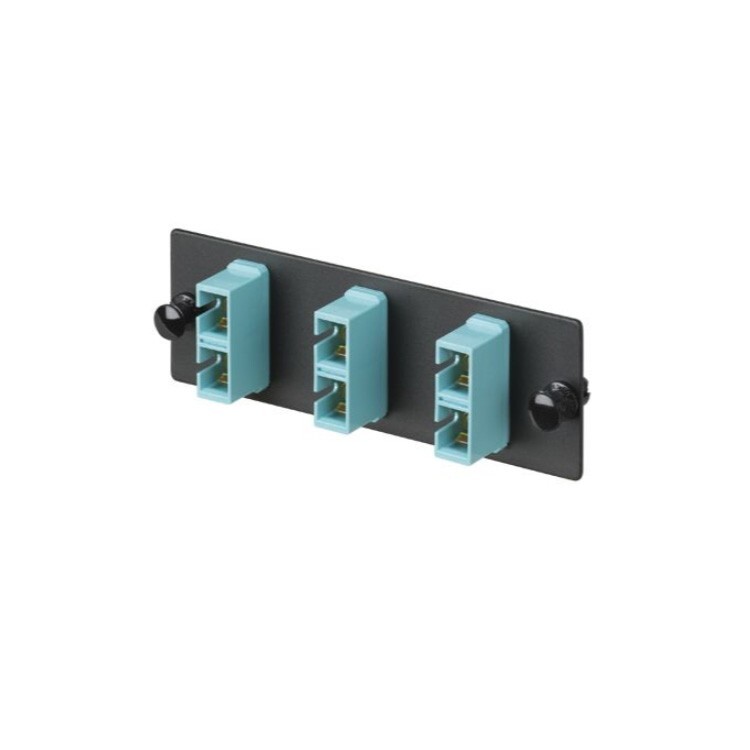 Panduit FAP3WAQDSCZ 3 Fiber SC Duplex Fiber Adapter Panel OM4 Aqua