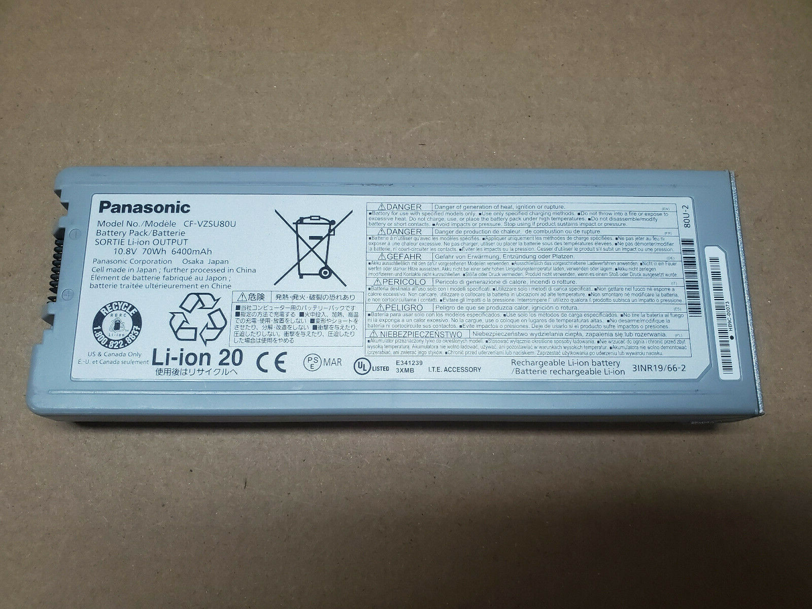 Genuine Panasonic Battery CF-VZSU80U For CF-C2 MK2 TESTED 30 day Warrany
