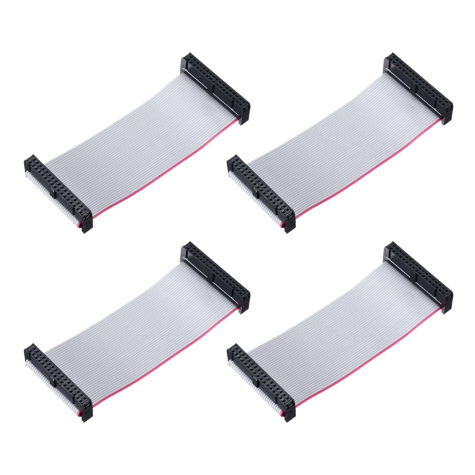 MECCANIXITY 4 Pcs IDC Flat Ribbon Cable, 2.54mm Pitch 43mm Width x 10cm
