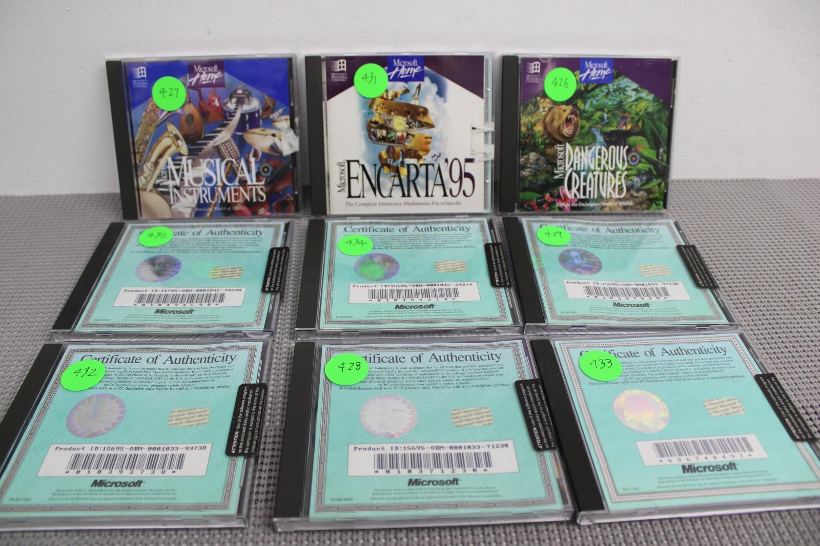 Microsoft Cd Programs/Games Mixed Lot of 9