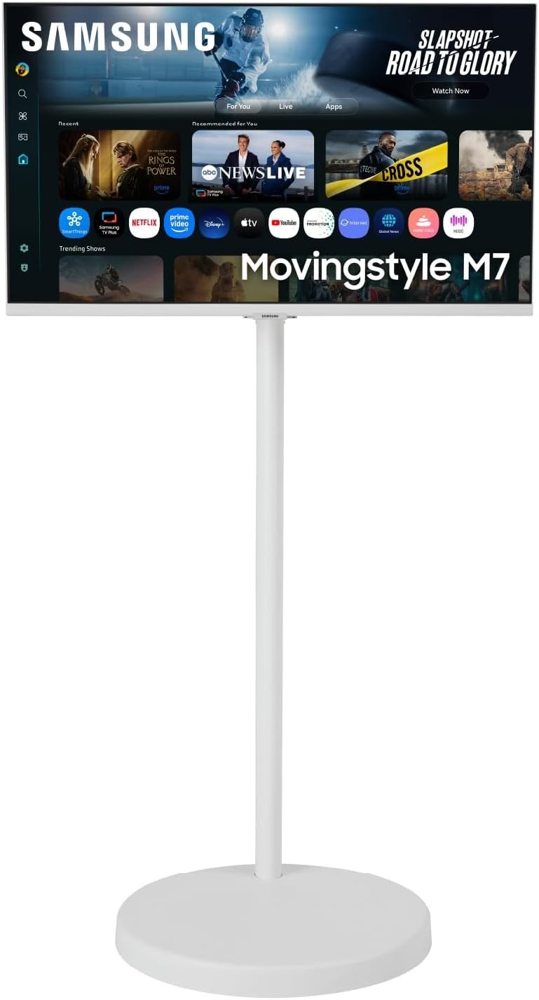 Samsung Movingstyle M7 32" 4K UHD Smart Monitor 60Hz 4ms w Rolling Stand - White