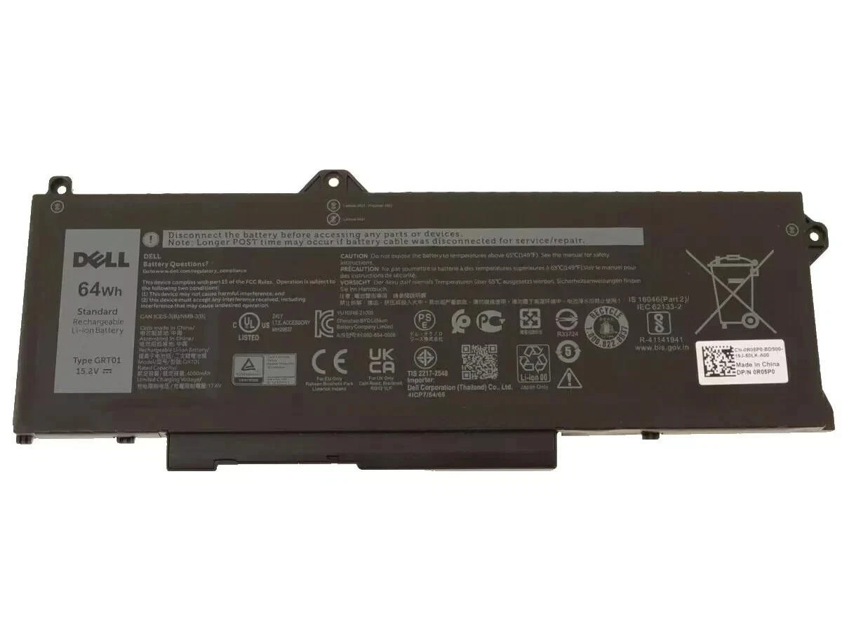 Genuine 64WH GRT01 R05P0 Battery For Dell Latitude 5531 5421 Precision 3581 3470