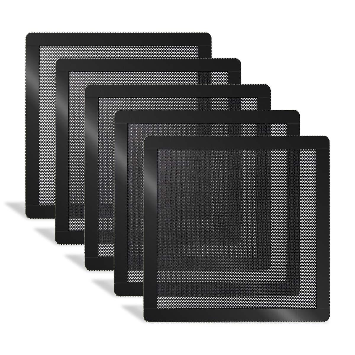140mm PC Fan Dust Filter Magnetic Frame Computer Fan Grills Black Dust Mesh