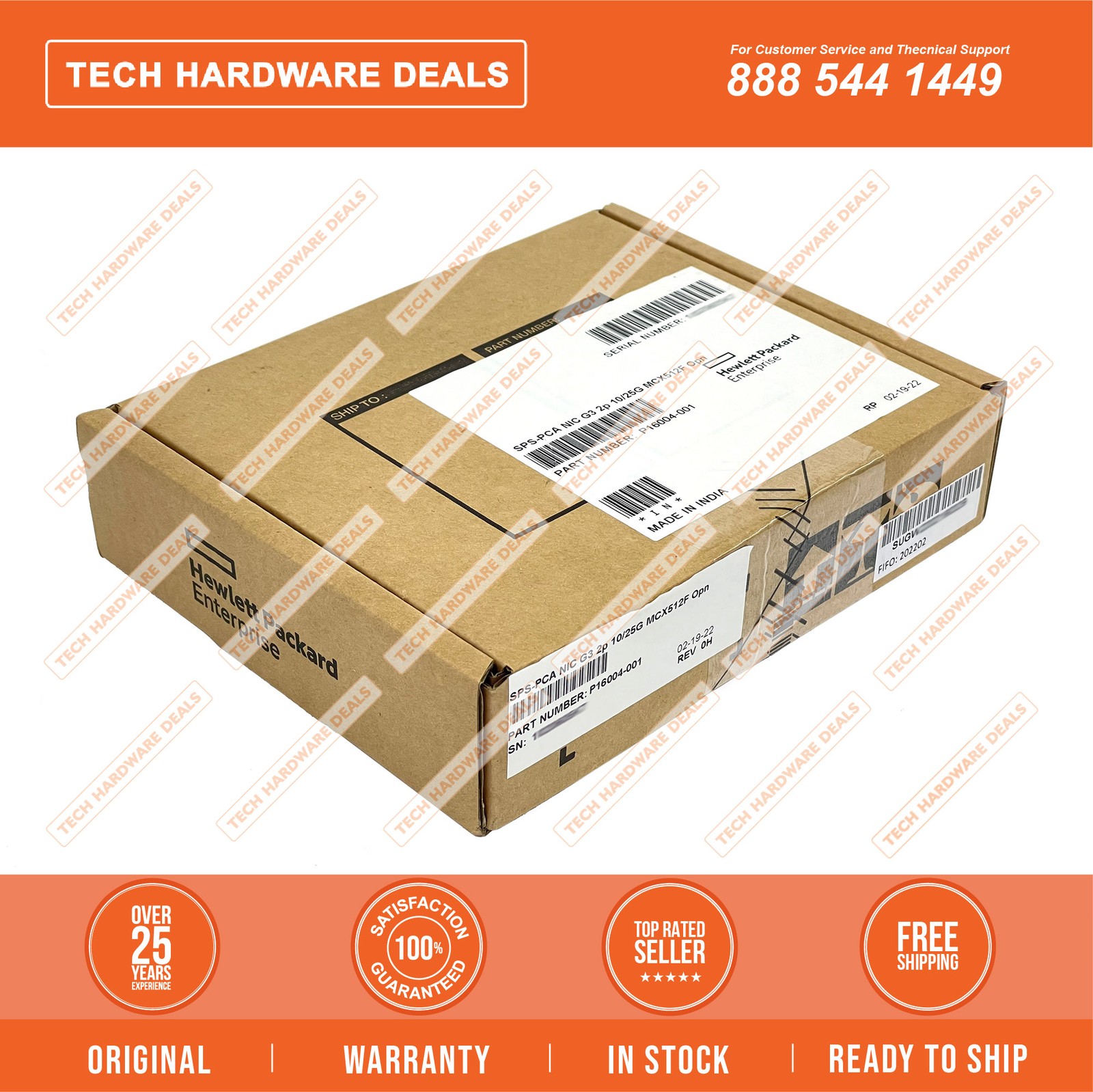P16004-001  NEW SEALED Mellanox MCX512F-ACHT Ethernet 10/25Gb 2-port SFP28 Adapt