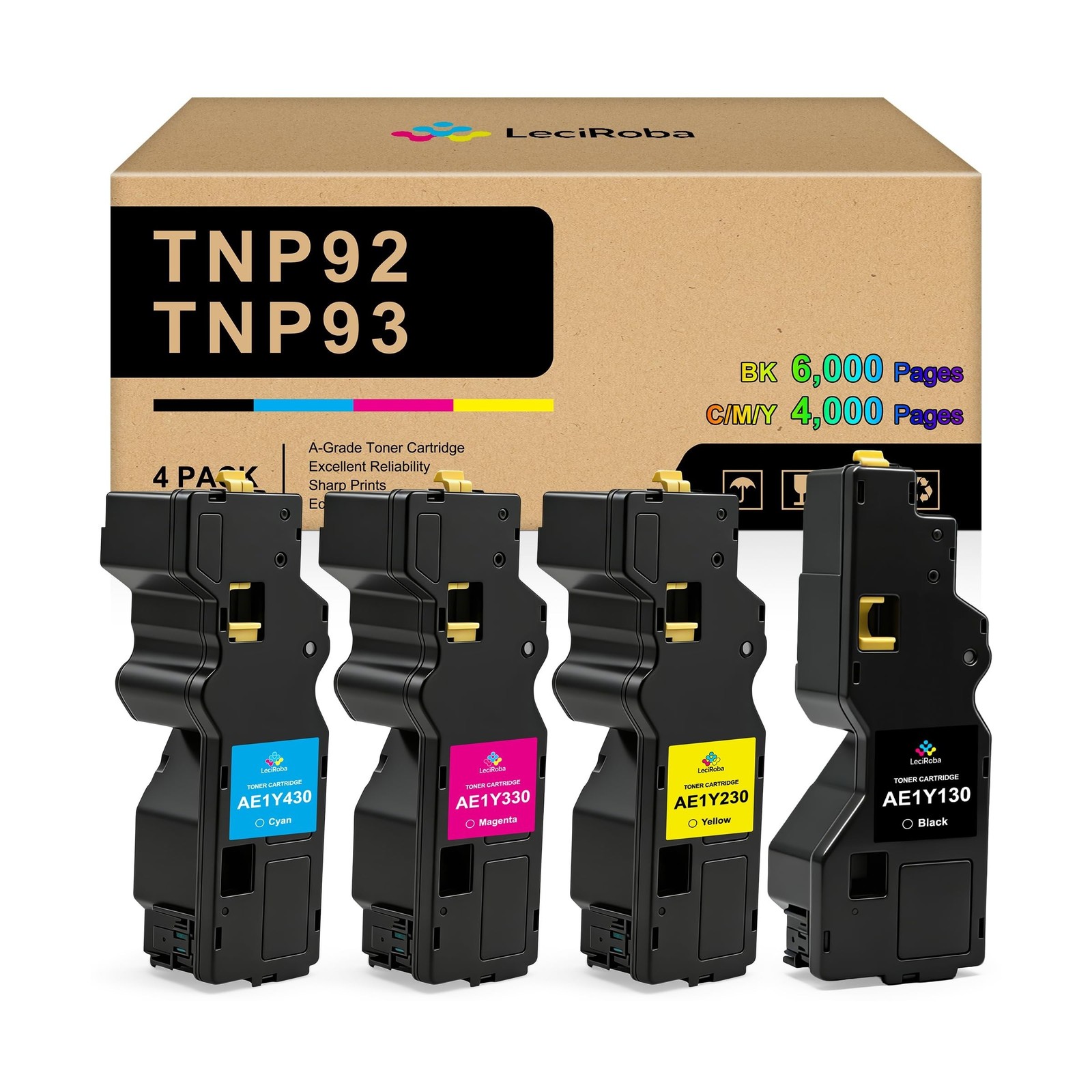 LeciRoba Compatible TNP92 TNP93 Toner Cartridge Replacement for Konica TNP92 ...