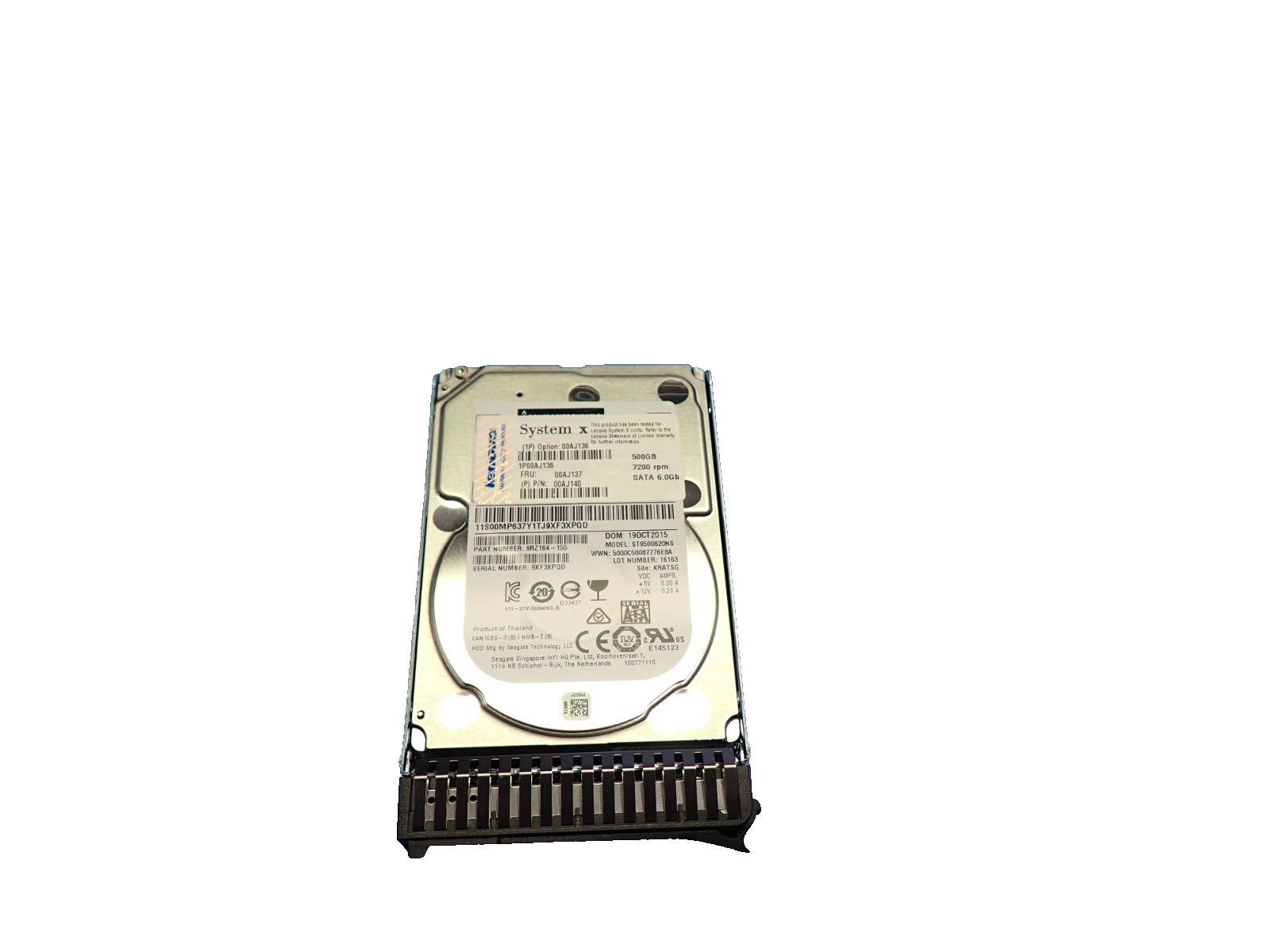 LENOVO 00AJ137 500GB 6Gbps NL SATA 7.2K RPM 2.5" G3HS HDD Hard Disk Drive