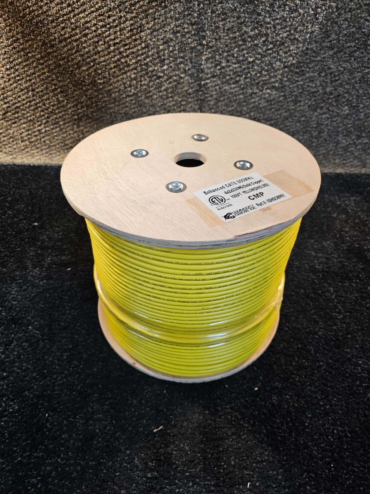 Commodity Cables 6SHDCMPRY Cat6 Shielded FTP Ethernet Cable, Plenum-Rated, 1000'