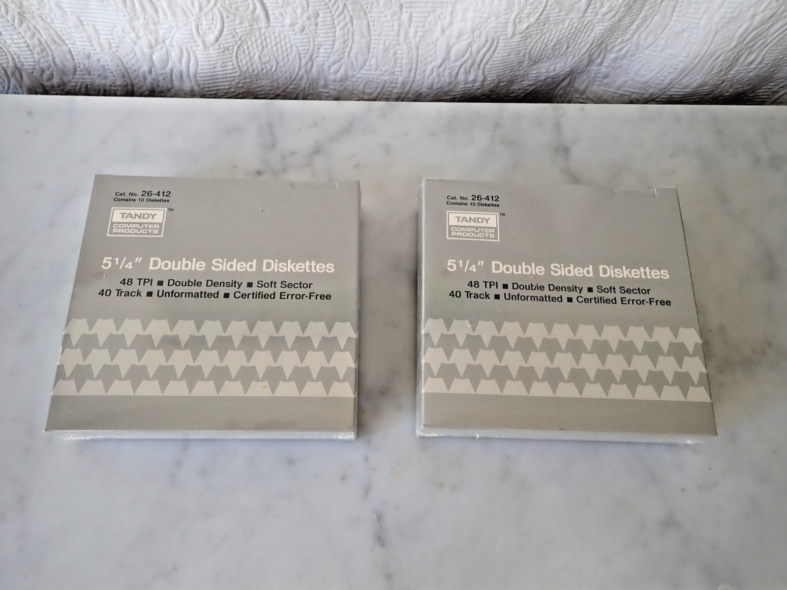Tandy Cat No: 26-412 Double sided 5 1/4” diskettes case new sealed Rare Lot Of 2