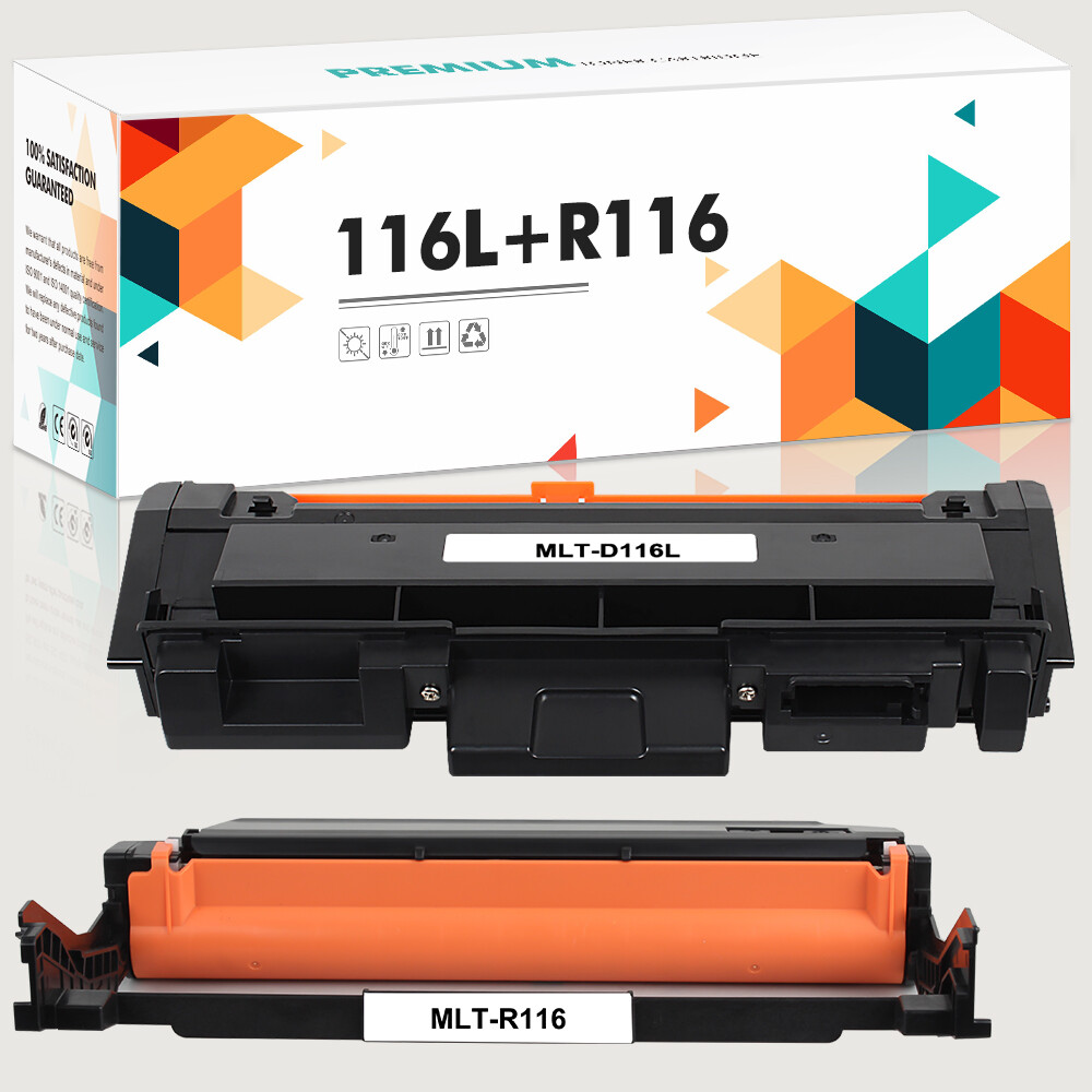 2PK MLT-D116L Toner + MLT-R116 Drum fits Samsung Xpress SL-M2835DW M2676N M2625D