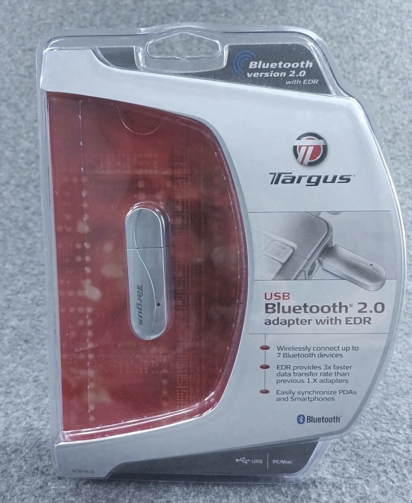 Targus USB Bluetooth 2.0 Adapter with EDR New Model ACB10US PC/Mac