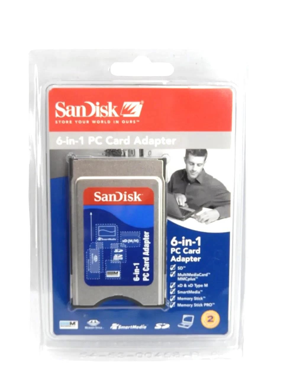 SanDisk 6-in-1 PC Card Adapter SDAD-67-A10 - 