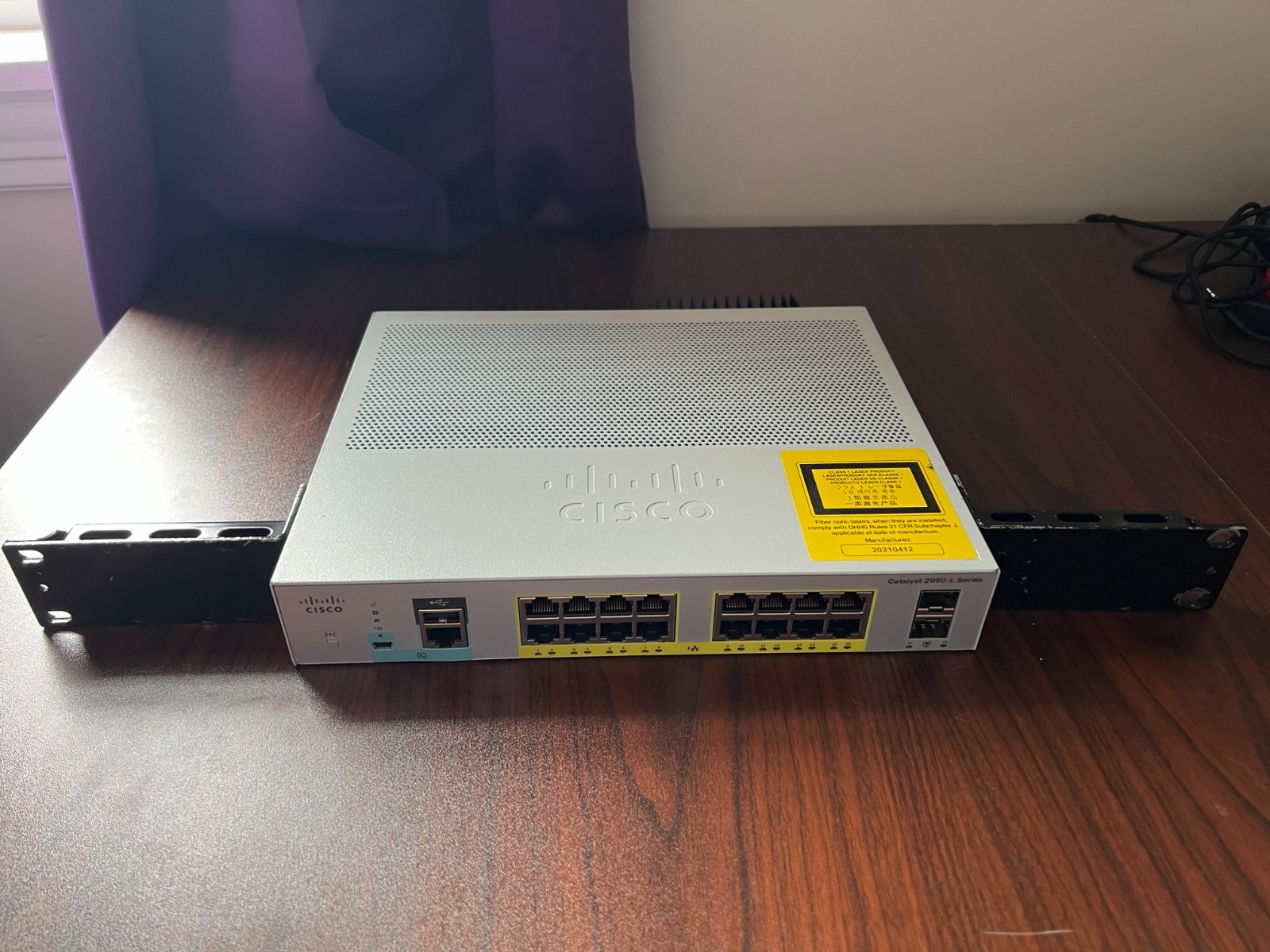 Cisco Catalyst 2960-L Series WS-C2960L-16PS-LL 16-Port PoE+ GbE Ethernet Switch