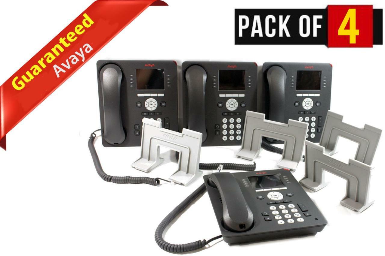 LOT x 4 OEM Avaya 9611G IP Telephone Model: 700504845  AYR-700504845