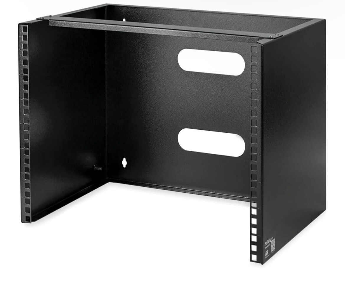 StarTech 8U Wall-Mount Bracket for Shallow Rack-Mount Equipment - Steel