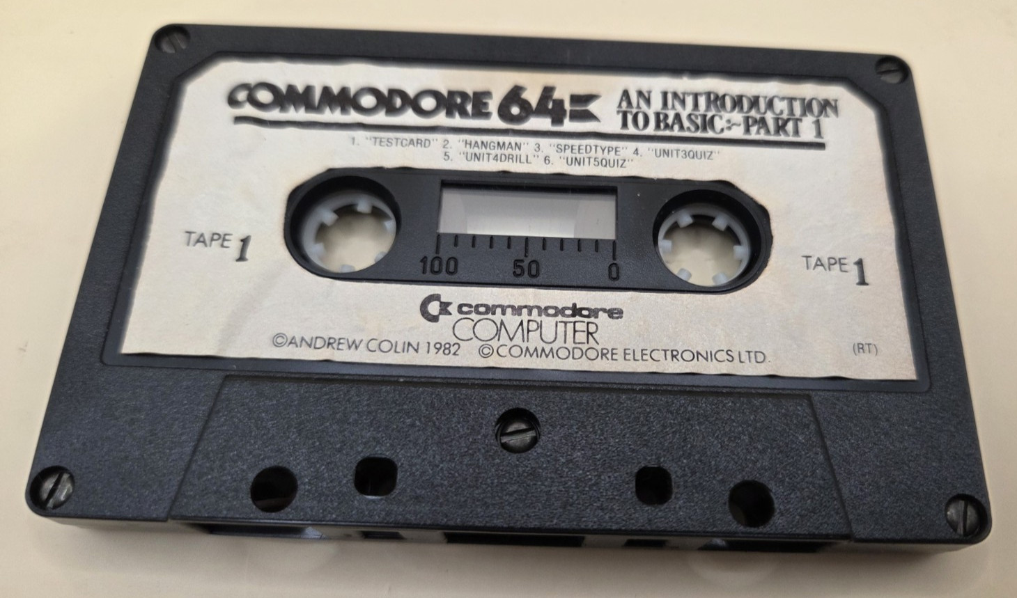 Commodore 64 - An Introduction to Basic Part 1 Cassette Tape 1 Untested